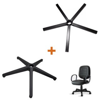 Base Estrela Aço Cadeira Escritório Secretária + Capa em Nylon Chair Cadeiras