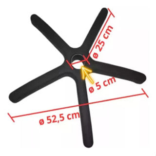 Kit Estrela Secretária + Rodízios Em Nylon Chair Cadeiras