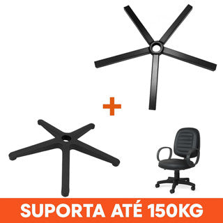 Base Estrela Reforçada para Cadeira Gamer + Capa | Suporta até 150kg