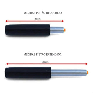 Kit Pistão + Flange Universal Para Cadeira Giratória Secretária Diretor Chair Cadeiras