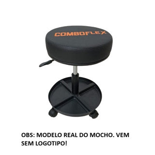 Cadeira Mocho Giratória Ergonômica com Revestimento em Courino Ideal para Escritório e Consultórios