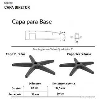 Capa Protetora para Base Estrela de Cadeira Diretor Executiva – Acabamento e Proteção Chair Cadeiras